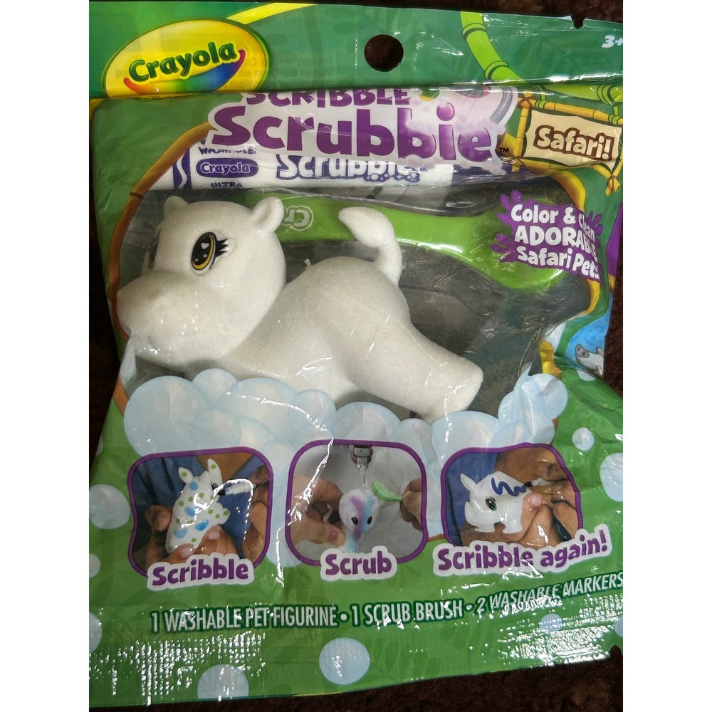 Crayola Scribble Scrubbie Safari Pet Washable Figurine Set 74-7289 New